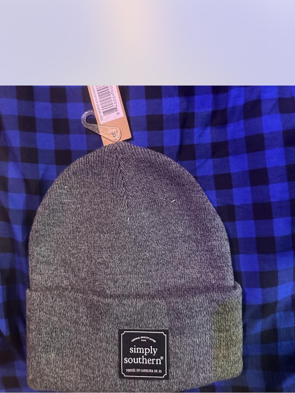 Simply Southern Mens/womens Gray Knit Beanie NWT